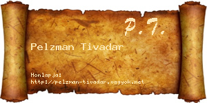 Pelzman Tivadar névjegykártya